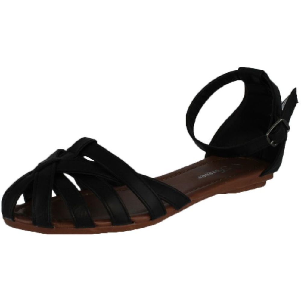 FOREVER Vera-82 Black Womens sandals 5 NEW